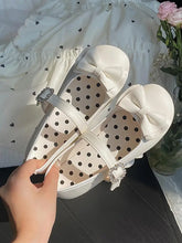 LBSFY  -  Kawaii Cute Girl Lolita Shoes Japanese Women Shoes Bowknot Round-toe Loli Shoes Jk Girls Flat Tea Party Sweet Shoe